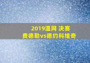 2019温网 决赛 费德勒vs德约科维奇